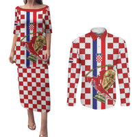 Custom Croatia Football Couples Matching Puletasi and Long Sleeve Button Shirt Vatreni 2026 Ready For The World - Wonder Print Shop