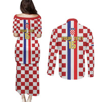 Custom Croatia Football Couples Matching Puletasi and Long Sleeve Button Shirt Vatreni 2026 Ready For The World - Wonder Print Shop