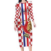 Custom Croatia Football Family Matching Long Sleeve Bodycon Dress and Hawaiian Shirt Vatreni 2026 Ready For The World - Wonder Print Shop