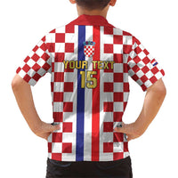 Custom Croatia Football Family Matching Short Sleeve Bodycon Dress and Hawaiian Shirt Vatreni 2026 Ready For The World - Wonder Print Shop