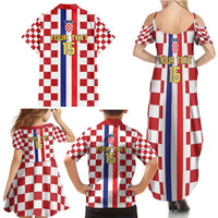 Custom Croatia Football Family Matching Summer Maxi Dress and Hawaiian Shirt Vatreni 2026 Ready For The World - Wonder Print Shop