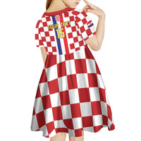 Custom Croatia Football Kid Short Sleeve Dress Vatreni 2026 Ready For The World - Wonder Print Shop