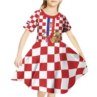 Custom Croatia Football Kid Short Sleeve Dress Vatreni 2026 Ready For The World - Wonder Print Shop