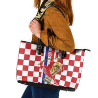 Croatia Football Leather Tote Bag Vatreni 2026 Ready For The World - Wonder Print Shop