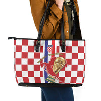 Croatia Football Leather Tote Bag Vatreni 2026 Ready For The World - Wonder Print Shop
