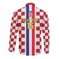 Custom Croatia Football Long Sleeve Button Shirt Vatreni 2026 Ready For The World - Wonder Print Shop