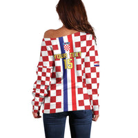 Custom Croatia Football Off Shoulder Sweater Vatreni 2026 Ready For The World - Wonder Print Shop