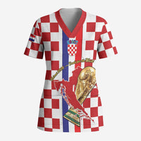 Custom Croatia Football Scrub Top Vatreni 2026 Ready For The World - Wonder Print Shop