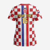 Custom Croatia Football Scrub Top Vatreni 2026 Ready For The World - Wonder Print Shop
