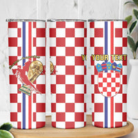 Custom Croatia Football Skinny Tumbler Vatreni 2026 Ready For The World - Wonder Print Shop