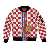 Custom Croatia Football Sleeve Zip Bomber Jacket Vatreni 2026 Ready For The World - Wonder Print Shop