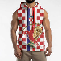 Custom Croatia Football Sleeveless Hoodie Vatreni 2026 Ready For The World - Wonder Print Shop