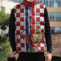 Custom Croatia Football Sleeveless Puffer Jacket Vatreni 2026 Ready For The World - Wonder Print Shop