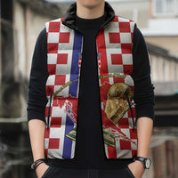 Custom Croatia Football Sleeveless Puffer Jacket Vatreni 2026 Ready For The World - Wonder Print Shop