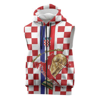 Custom Croatia Football Sleeveless Zip Hoodie Vatreni 2026 Ready For The World - Wonder Print Shop