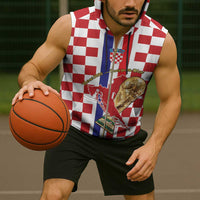 Custom Croatia Football Sleeveless Zip Hoodie Vatreni 2026 Ready For The World - Wonder Print Shop
