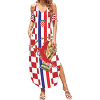 Custom Croatia Football Summer Maxi Dress Vatreni 2026 Ready For The World - Wonder Print Shop