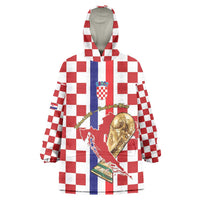 Custom Croatia Football Wearable Blanket Hoodie Vatreni 2026 Ready For The World - Wonder Print Shop