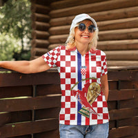Custom Croatia Football Women Polo Shirt Vatreni 2026 Ready For The World - Wonder Print Shop