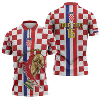 Custom Croatia Football Zipper Polo Shirt Vatreni 2026 Ready For The World - Wonder Print Shop