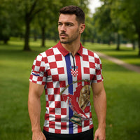 Custom Croatia Football Zipper Polo Shirt Vatreni 2026 Ready For The World - Wonder Print Shop