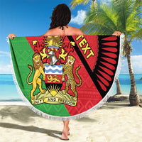 Personalised Malawi Beach Blanket Coat Of Arms - Flag Style - Wonder Print Shop