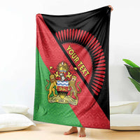 Personalised Malawi Blanket Coat Of Arms - Flag Style