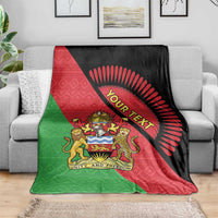 Personalised Malawi Blanket Coat Of Arms - Flag Style