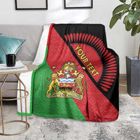 Personalised Malawi Blanket Coat Of Arms - Flag Style