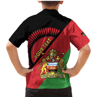 Personalised Malawi Family Matching Mermaid Dress and Hawaiian Shirt Coat Of Arms - Flag Style - Wonder Print Shop