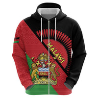 Personalised Malawi Hoodie Coat Of Arms - Flag Style - Wonder Print Shop