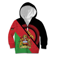 Personalised Malawi Kid Hoodie Coat Of Arms - Flag Style - Wonder Print Shop
