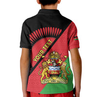 Personalised Malawi Kid Polo Shirt Coat Of Arms - Flag Style - Wonder Print Shop