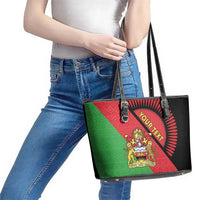 Personalised Malawi Leather Tote Bag Coat Of Arms - Flag Style