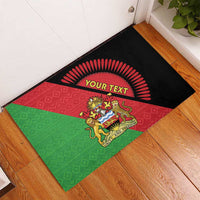 Personalised Malawi Rubber Doormat Coat Of Arms - Flag Style - Wonder Print Shop