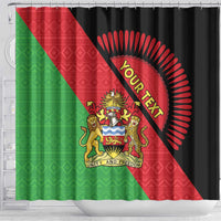 Personalised Malawi Shower Curtain Coat Of Arms - Flag Style - Wonder Print Shop