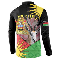 Personalised Malawi Thomsons Gazelle Button Sweatshirt Lotus - African Pattern - Wonder Print Shop