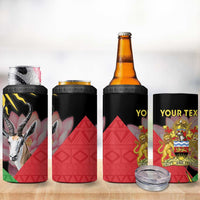 Personalised Malawi Thomsons Gazelle 4 in 1 Can Cooler Tumbler Lotus - African Pattern - Wonder Print Shop