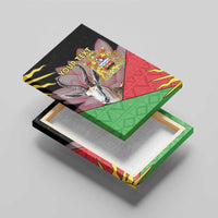 Personalised Malawi Thomsons Gazelle Canvas Wall Art Lotus - African Pattern - Wonder Print Shop