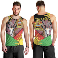 Personalised Malawi Thomsons Gazelle Men Tank Top Lotus - African Pattern - Wonder Print Shop