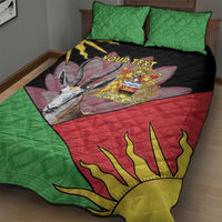 Personalised Malawi Thomsons Gazelle Quilt Bed Set Lotus - African Pattern - Wonder Print Shop