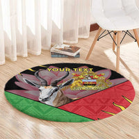 Personalised Malawi Thomsons Gazelle Round Carpet Lotus - African Pattern - Wonder Print Shop