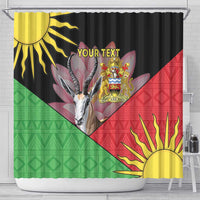 Personalised Malawi Thomsons Gazelle Shower Curtain Lotus - African Pattern - Wonder Print Shop