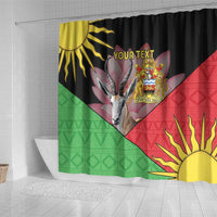 Personalised Malawi Thomsons Gazelle Shower Curtain Lotus - African Pattern - Wonder Print Shop