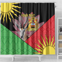 Personalised Malawi Thomsons Gazelle Shower Curtain Lotus - African Pattern - Wonder Print Shop
