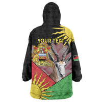 Personalised Malawi Thomsons Gazelle Wearable Blanket Hoodie Lotus - African Pattern - Wonder Print Shop