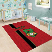 Custom Malawi Football Area Rug Go Flames - Wonder Print Shop