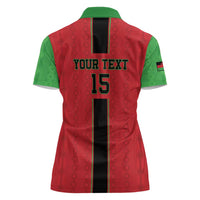 Custom Malawi Football Women Polo Shirt Go Flames - Wonder Print Shop