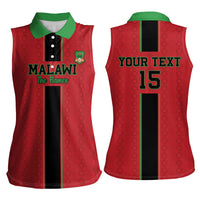 Custom Malawi Football Women Sleeveless Polo Shirt Go Flames - Wonder Print Shop