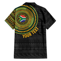 Personalised South Africa Family Matching Short Sleeve Bodycon Dress and Hawaiian Shirt African Tribal Pattern